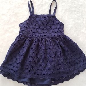 💕 Maggie & Zoe Navy Blue Dress (12M) - EUC